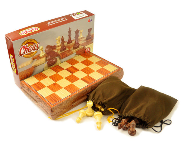 New Checkers Folding Magnetic Chess Game Set