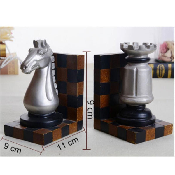 Vintage Style Decorative Chess Design Bookshelf