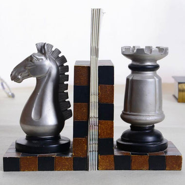Vintage Style Decorative Chess Design Bookshelf