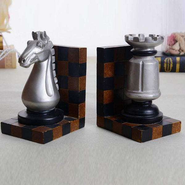 Vintage Style Decorative Chess Design Bookshelf