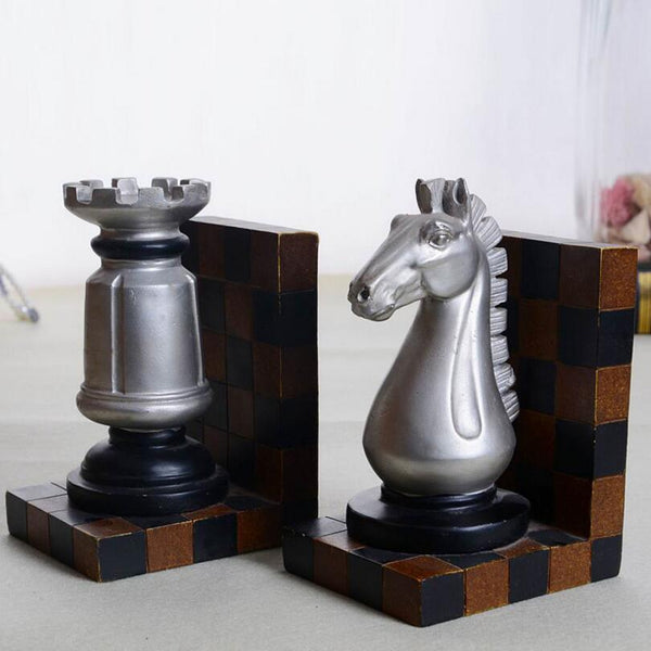 Vintage Style Decorative Chess Design Bookshelf