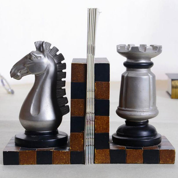 Vintage Style Decorative Chess Design Bookshelf
